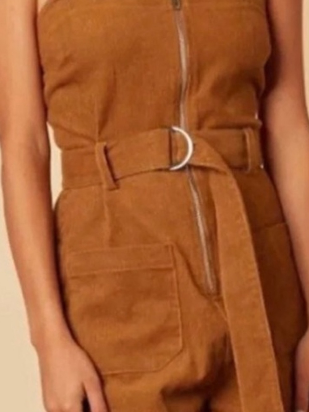 Cotton Candy NWT LA Ribbed Romper in Brown